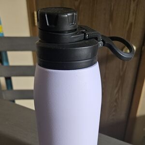 Insulated Lavender Water Bottle with Black Flip Lid